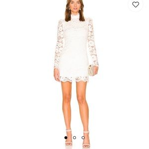 Likely- Cupani White Lace Mini Dress